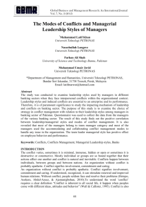 The Modes of Conflicts and Managerial Leadership Styles of