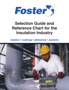 Selection Guide And Reference Chart For The Insulation