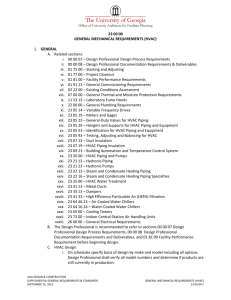 Division 23 – Heating, Ventilating, and Air Conditioning ()