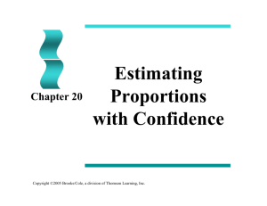 PP Chapter 20 Estimating Proportions with Confidence