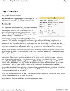 Lisa Snowdon - Wikipedia, the free encyclopedia
