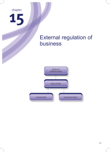 External regulation of business