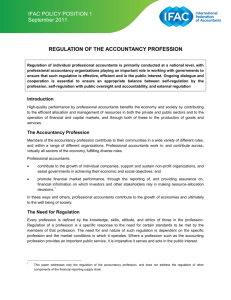 Regulation of the Accountancy Profession