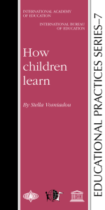 How children learn. International Academy of Education