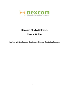 Dexcom Studio Software User's Guide