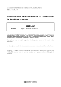 9084 LAW - Past Papers | GCE Guide