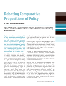 Debating Comparative Propositions of Policy