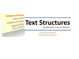 Text Structures - Illinois Writing Matters