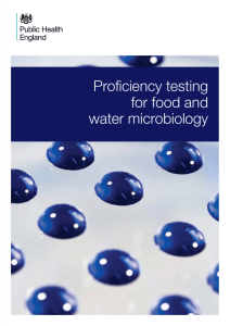Proficiency testing for food and water microbiology