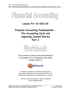 Lesson FA-10-020-03 Financial Accounting Fundamentals