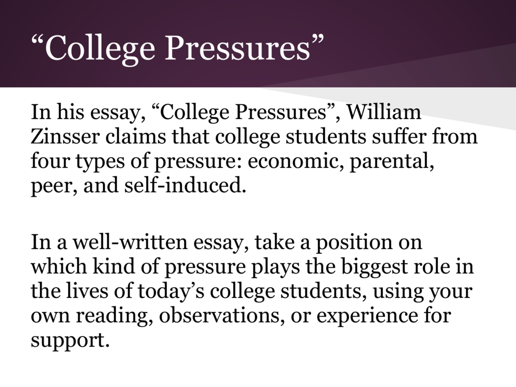 college pressures