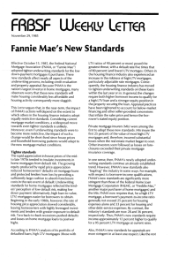 Fannie Mae's New Standards