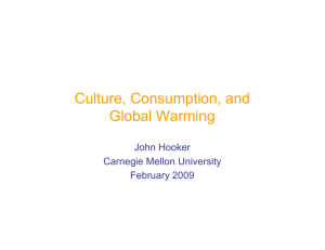 Culture, Consumption, and Global Warming