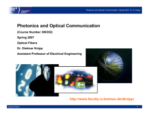 Photonics and Optical Communication