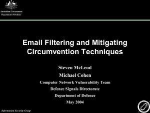 Email Filtering and Mitigating Circumvention Techniques