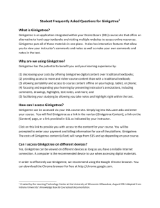 Ginkgotree Student FAQ Handout 2014