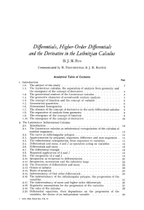 Differentials, higher-order differentials and the derivative in the