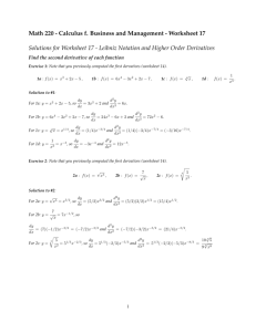 Math 220 - Calculus f. Business and Management