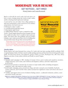 modernize your resume - Cardinal Publishers Group