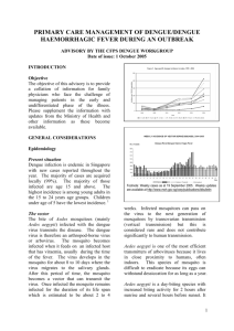 Advisory Booklet on Dengue Management