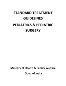 STANDARD TREATMENT GUIDELINES PEDIATRICS