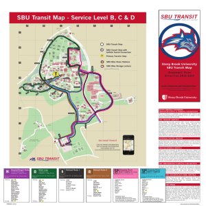 SBU Transit Map - Service Level B, C & D