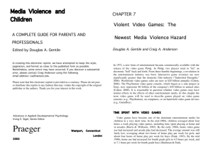 Violent Video Games: The Newest Media Violence