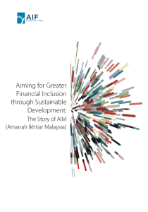 Aiming for Greater Financial Inclusion through Sustainable