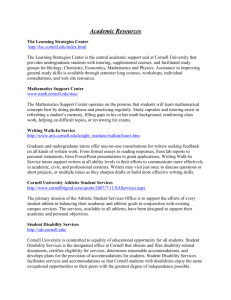 Academic Resources - Cornell University