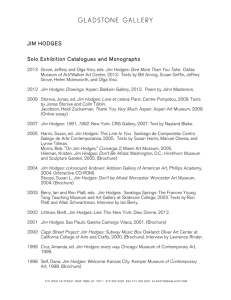 JIM HODGES Solo Exhibition Catalogues and Monographs