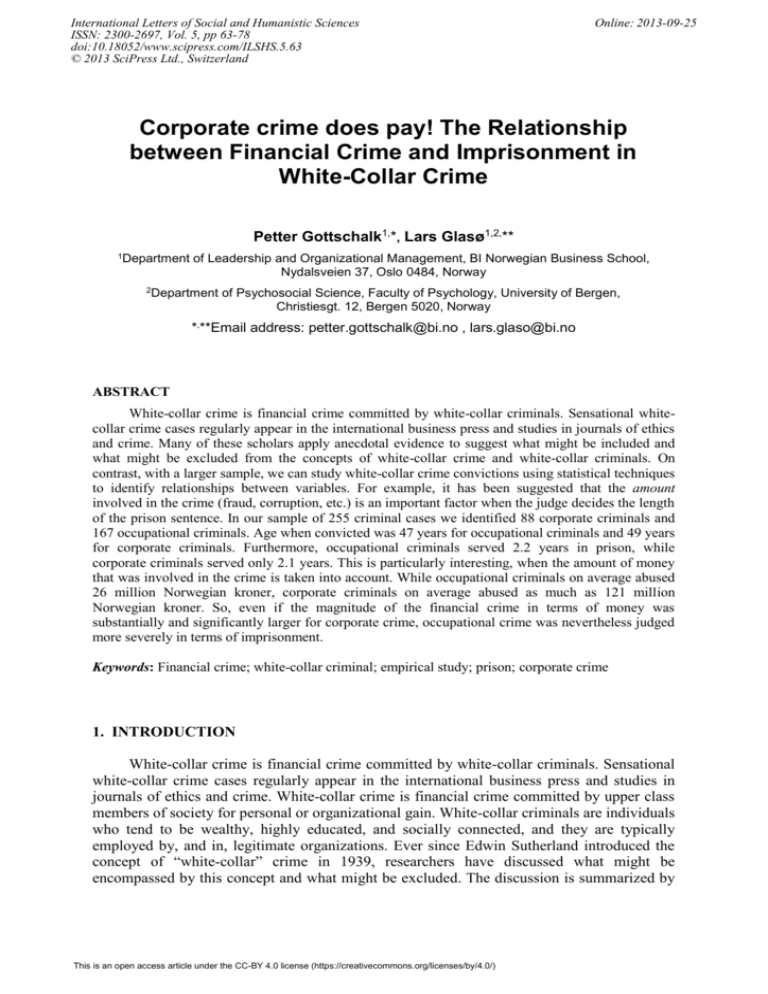 corporate crime research papers