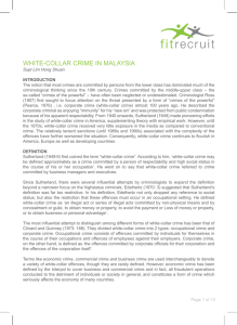 WHITE-COLLAR CRIME IN MALAYSIA