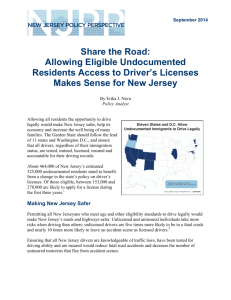 Allowing Eligible Undocumented Residents Access to Driver's