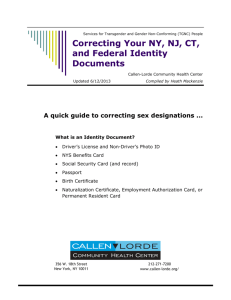 Guide to Correcting your NY, NJ and Federal Identity - Callen