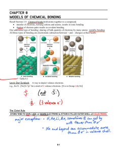 chapter 8 models of chemical bonding