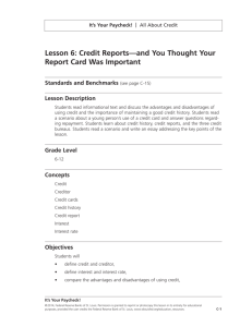 Lesson 6: Credit Reports - Federal Reserve Bank of St. Louis