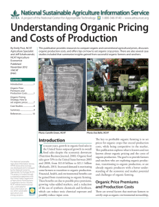 Understanding Organic Pricing and Costs of Production