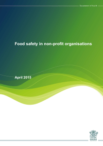 Food safety in non-profit organisations