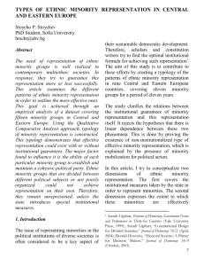types of ethnic minority representation in central and eastern