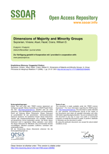 www.ssoar.info Dimensions of Majority and Minority Groups