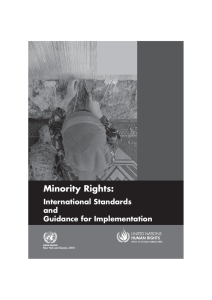 Minority Rights: International Standards and Guidance for