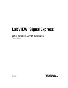 2 Getting Started with LabVIEW SignalExpress Tektronix Edition