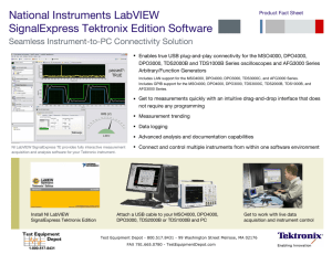 National Instruments LabVIEW SignalExpress Tektronix Edition