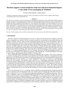 Decision support system model for total cost and environmental