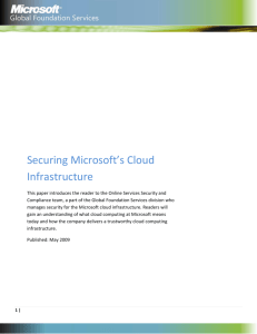 Securing Microsoft's Cloud Infrastructure