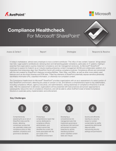 AvePoint Compliance Healthcheck Assessment