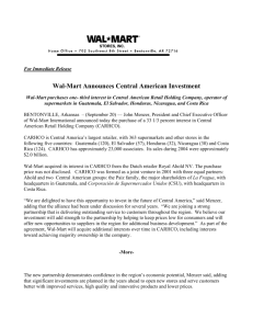 Wal-Mart Announces Central American Investment