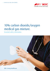 10% carbon dioxide/oxygen medical gas mixture.