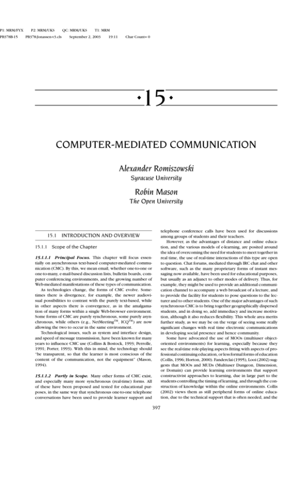 Computer-mediated Communication