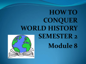 HOW TO CONQUER WORLD HISTORY SEMESTER 2 Module 8